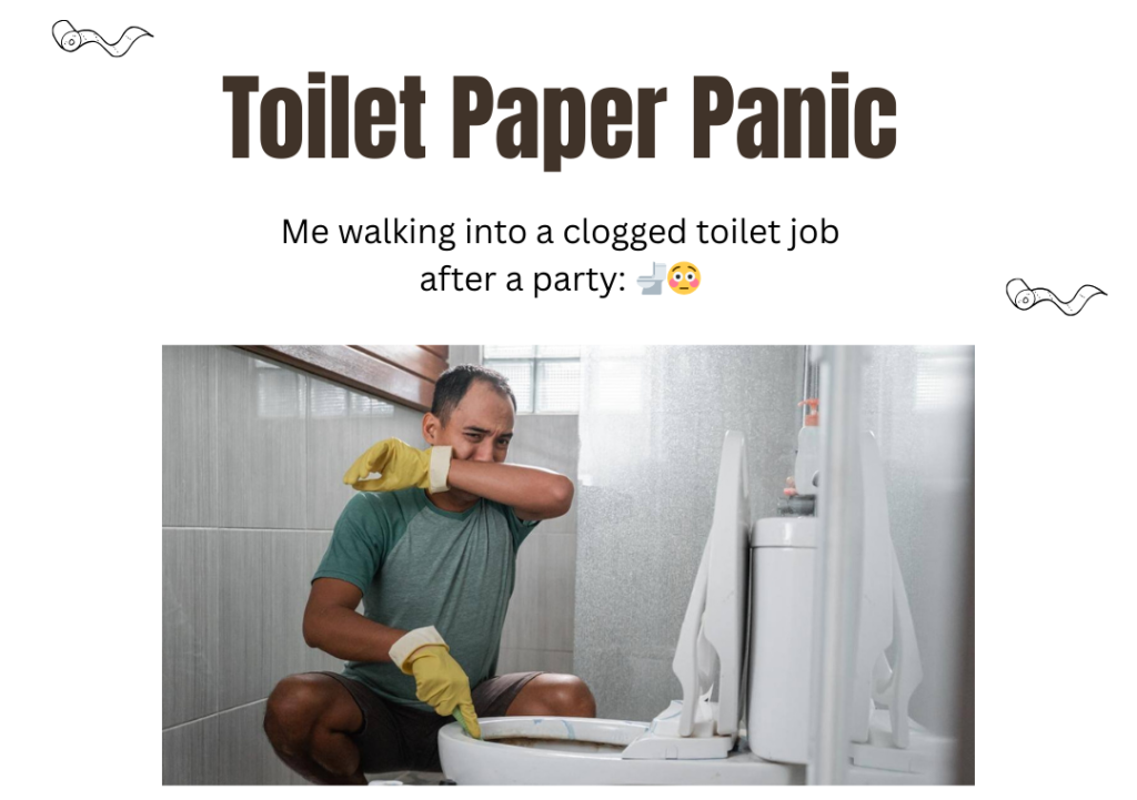 Toilet Paper Panic Plumbing Meme